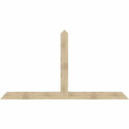 Ekena Millwork Portland Rough Sawn Timber Gable Bracket, Douglas Fir, 108"W x 58"H x 6"D x 6"F, 13/12 Pitch GBW108X58X0606POR00RDF